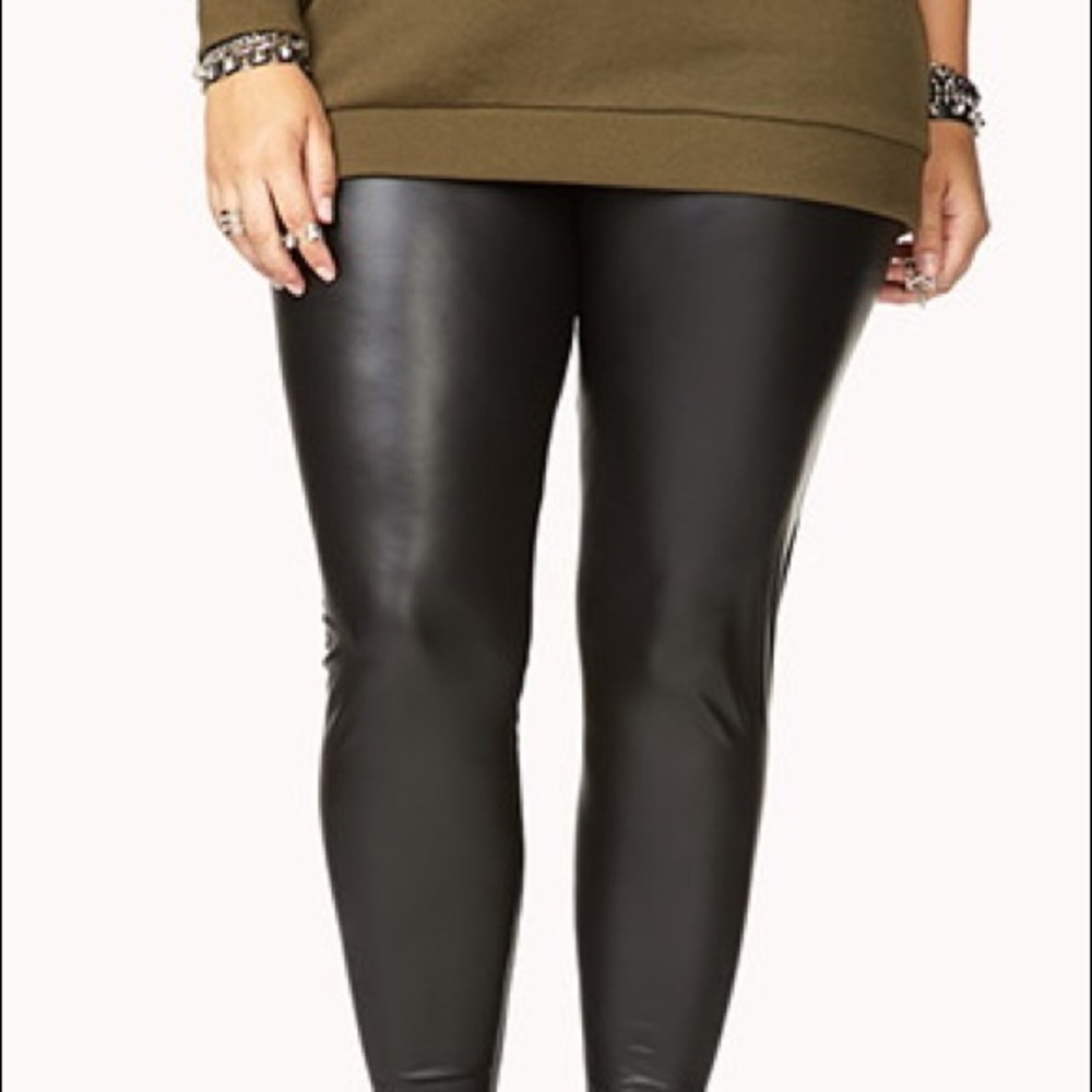 Forever 21 Faux Leather Leggings XL